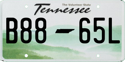 TN license plate B8865L