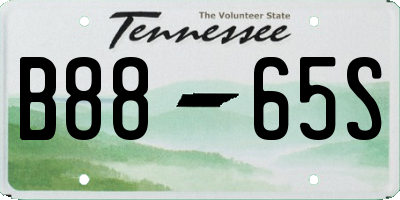 TN license plate B8865S