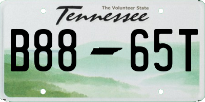 TN license plate B8865T