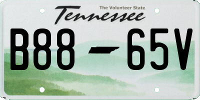 TN license plate B8865V