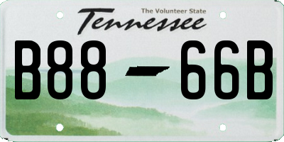 TN license plate B8866B