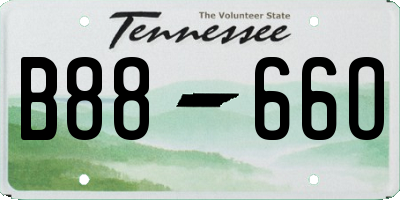 TN license plate B8866O