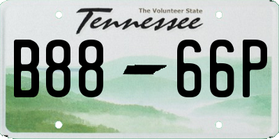 TN license plate B8866P