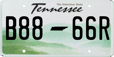 TN license plate B8866R