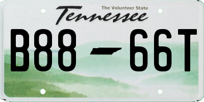 TN license plate B8866T
