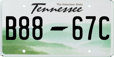 TN license plate B8867C