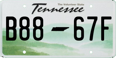 TN license plate B8867F