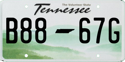 TN license plate B8867G