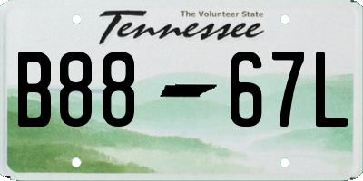 TN license plate B8867L