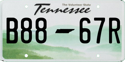 TN license plate B8867R