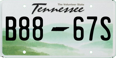 TN license plate B8867S