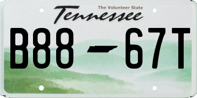 TN license plate B8867T