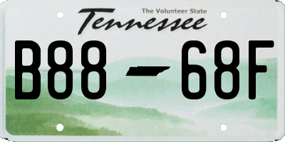 TN license plate B8868F