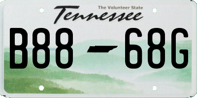TN license plate B8868G