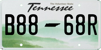 TN license plate B8868R