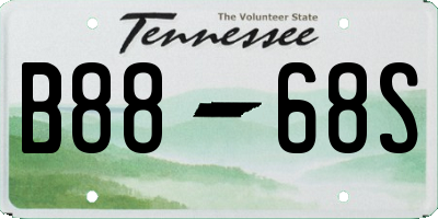 TN license plate B8868S