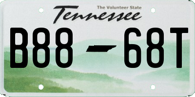 TN license plate B8868T