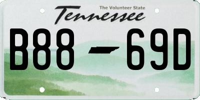 TN license plate B8869D
