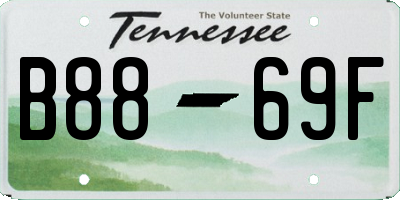 TN license plate B8869F