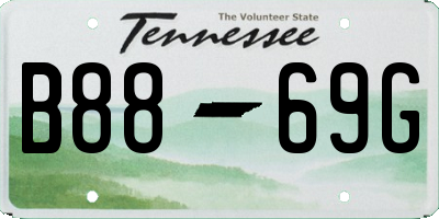 TN license plate B8869G