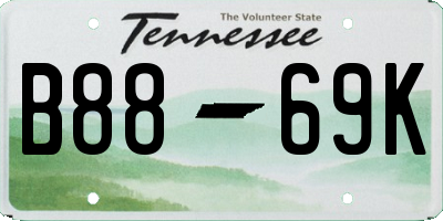TN license plate B8869K