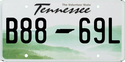 TN license plate B8869L
