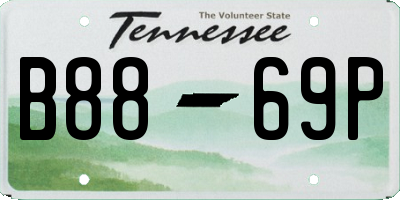 TN license plate B8869P