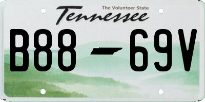 TN license plate B8869V