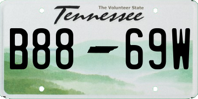 TN license plate B8869W