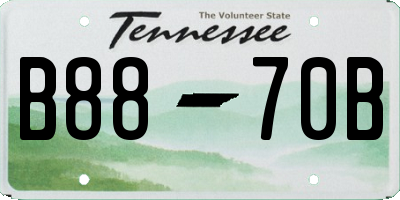 TN license plate B8870B