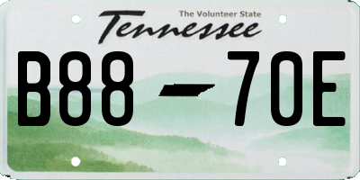TN license plate B8870E
