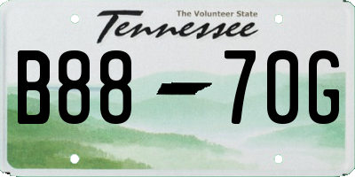 TN license plate B8870G