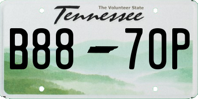 TN license plate B8870P