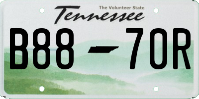 TN license plate B8870R