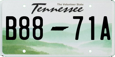 TN license plate B8871A