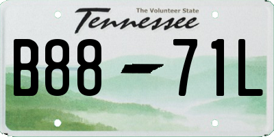 TN license plate B8871L