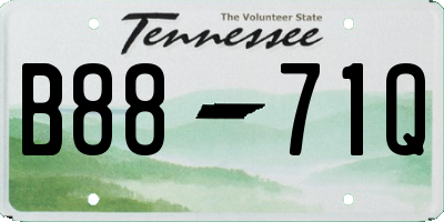 TN license plate B8871Q