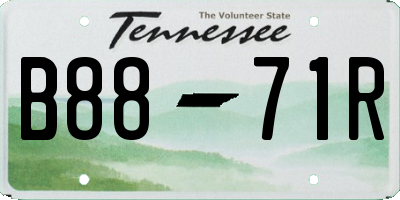 TN license plate B8871R