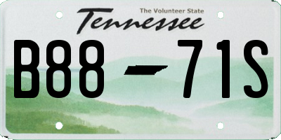 TN license plate B8871S