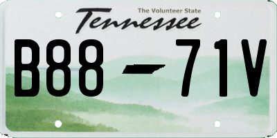 TN license plate B8871V