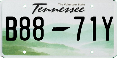 TN license plate B8871Y