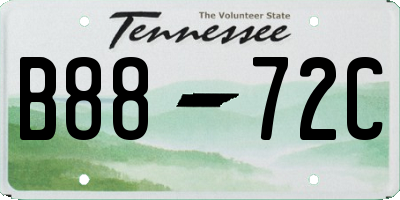 TN license plate B8872C