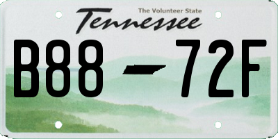 TN license plate B8872F