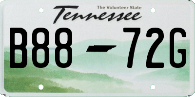 TN license plate B8872G