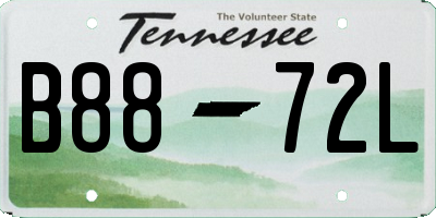 TN license plate B8872L