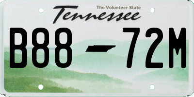 TN license plate B8872M