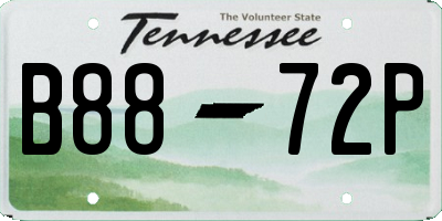 TN license plate B8872P