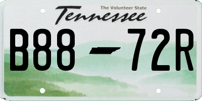 TN license plate B8872R
