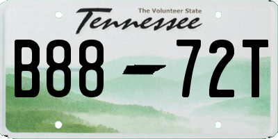 TN license plate B8872T