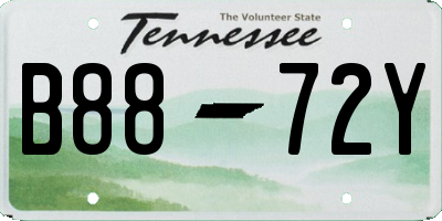 TN license plate B8872Y